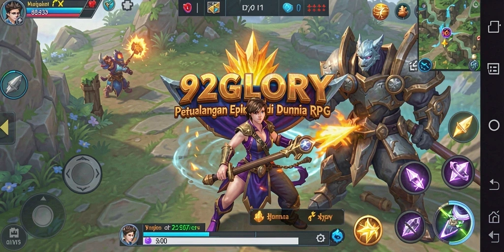 Tampilan gameplay epik dari 92GLORY yang penuh aksi.