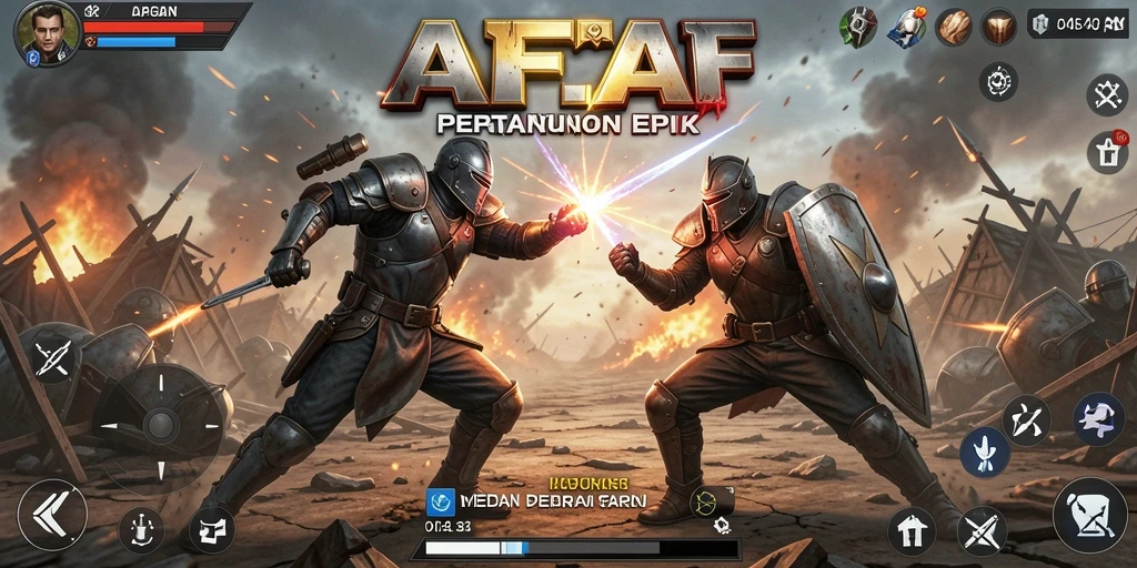 Tangkapan layar menunjukkan aksi pertarungan seru dalam AFAF.