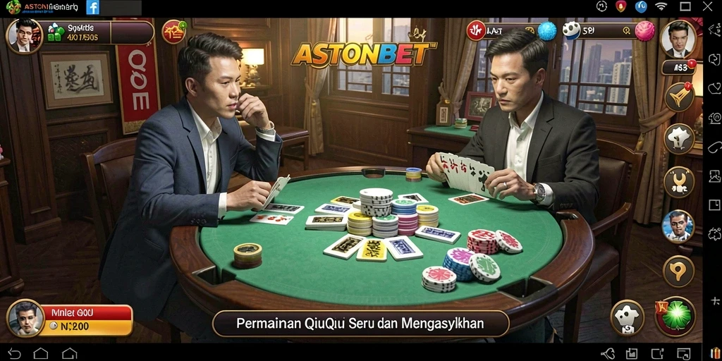 Tampilan gameplay seru QiuQiu di ASTONBET.