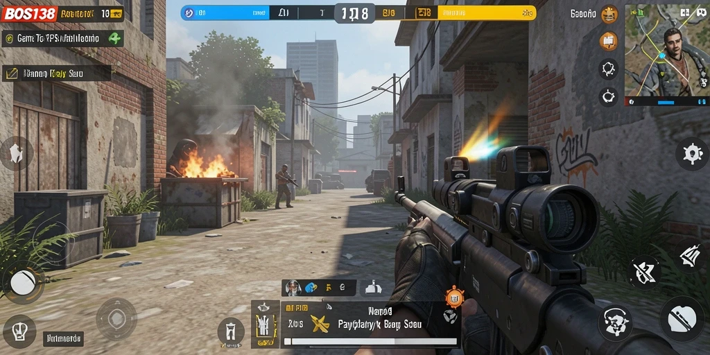 Screenshot gameplay menunjukkan aksi seru dalam pertempuran TPS.