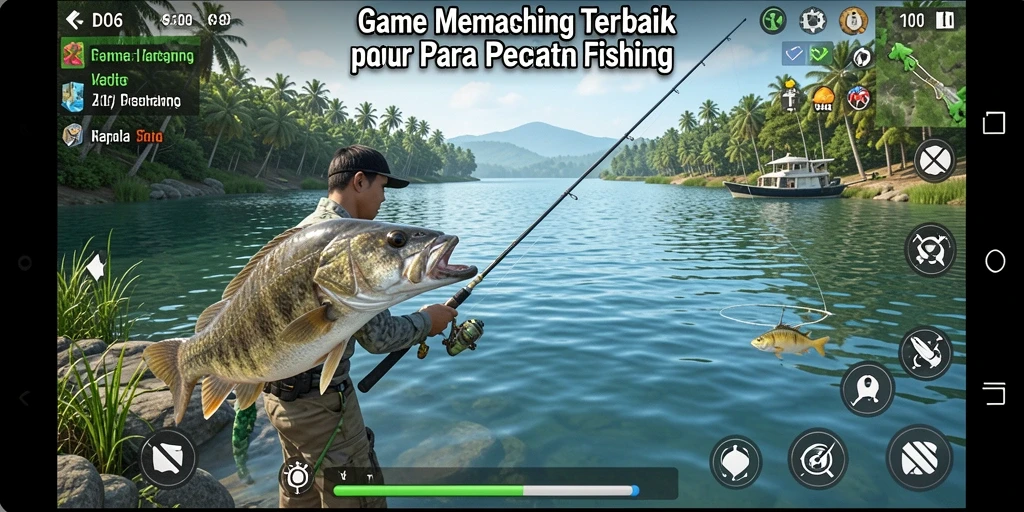 Tampilan gameplay D06 yang seru dan mengasyikkan saat memancing.