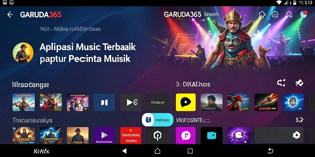 Tampilan menarik dari interface GARUDA365 saat bermain musik.