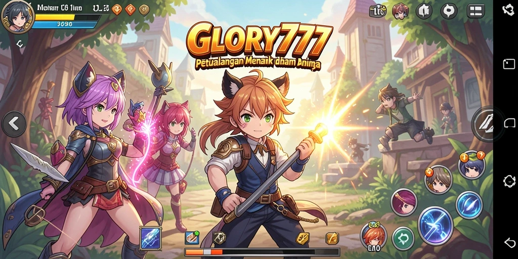 Tampilan dinamis gameplay GLORY777 yang mendebarkan.