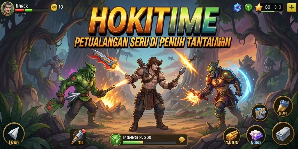 Tampilan gameplay HOKITIME yang mendebarkan dan penuh aksi.