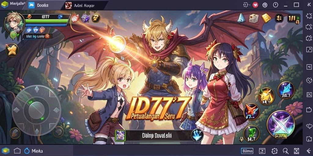Screenshot gameplay <strong>ID777</strong> menampilkan aksi seru dan karakter anime yang memukau.