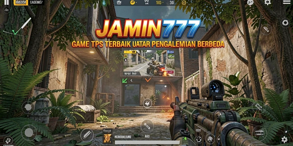 Tangkapan layar utama JAMIN777 memperlihatkan aksi seru dalam game TPS.