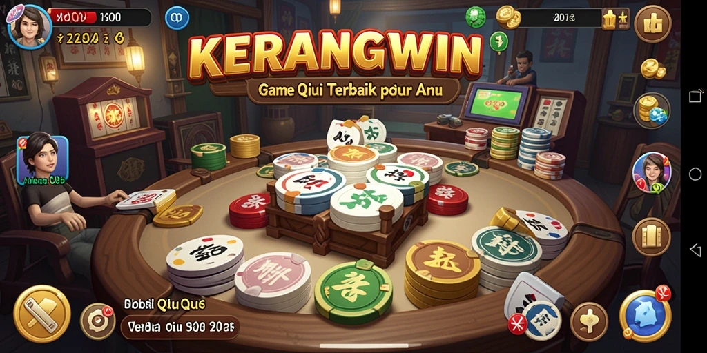 Screenshot KERANGWIN menunjukkan gameplay seru permainan QiuQiu.