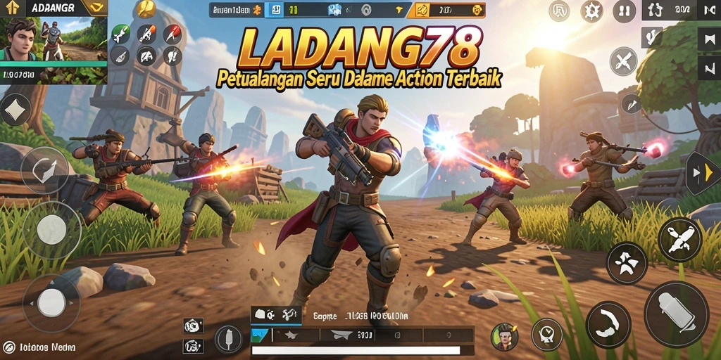 Tampilan gameplay menegangkan dari LADANG78 dengan aksi seru.