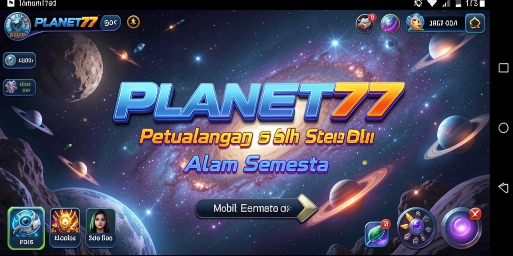 Tampilan gameplay menarik dari PLANET77 dalam petualangan luar angkasa.