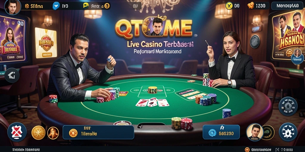 Gameplay Live Casino yang mendebarkan dan interaktif di QTGAME.