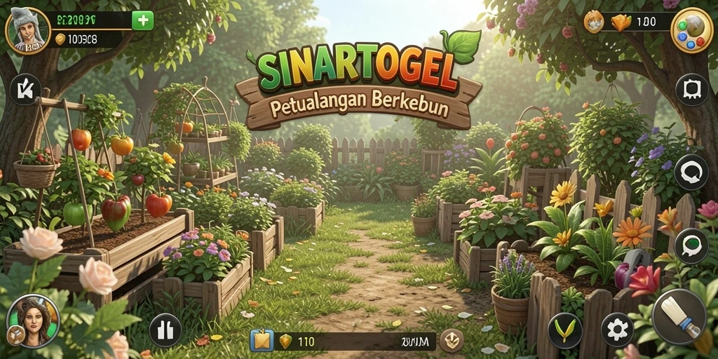 Tampilan menarik dari gameplay <strong>SINARTOGEL</strong> dengan kebun yang subur.