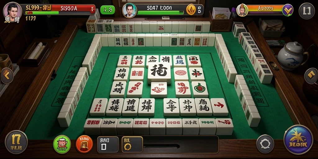 Screenshot gameplay SL999 yang menampilkan keseruan permainan Mahjong.