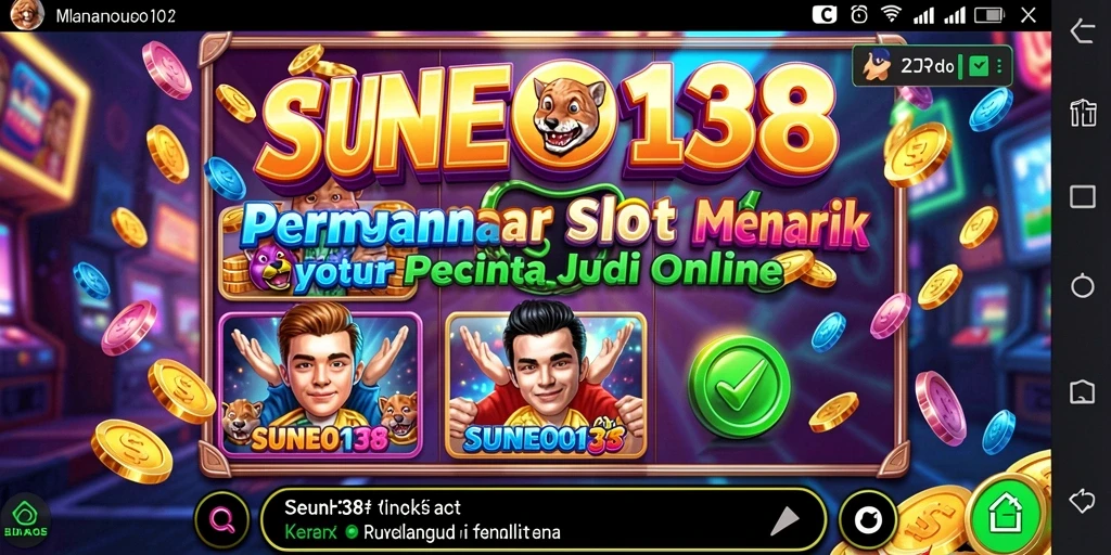Tampilan gameplay SUNEO138 dengan mesin Slot yang bervariasi.