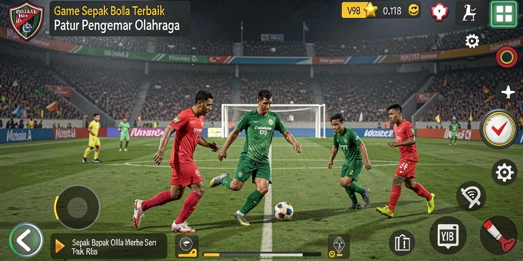 Tampilan gameplay V98 yang seru dan mengesankan.