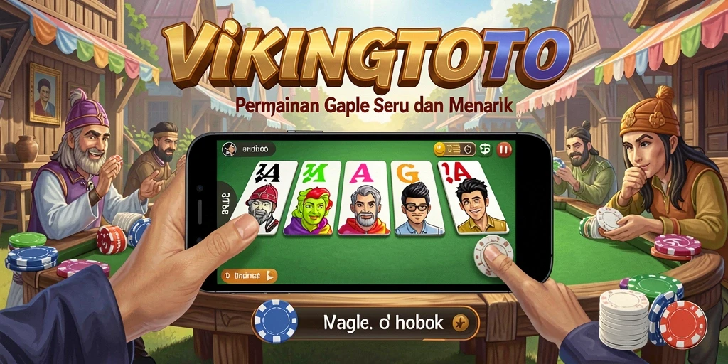 Screenshot VIKINGTOTO menampilkan keseruan gameplay Gaple.
