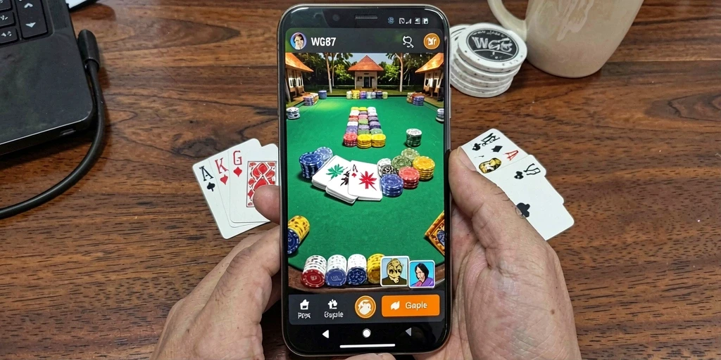 Tampilan gameplay seru dalam permainan Gaple WG87.
